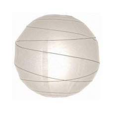 12" Paper Lantern White - Irregular Bamboo Style Ribbing